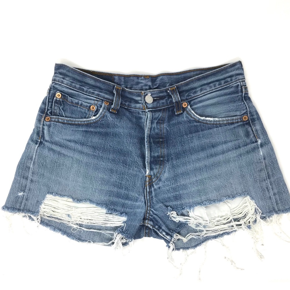 Levi’s Distressed Cutoff Denim Shorts